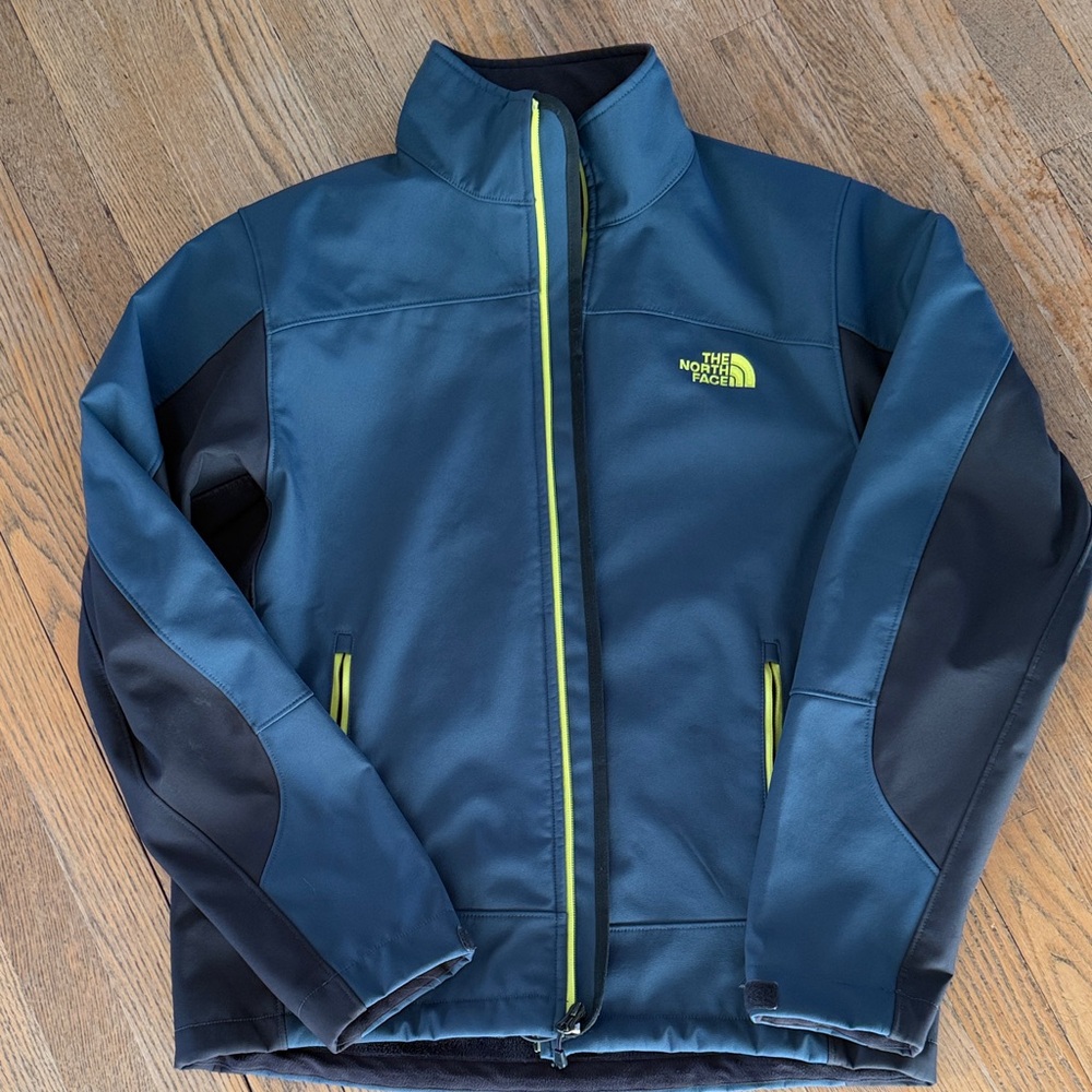 The North Face Navy and Black Jacket with Neon Accents
